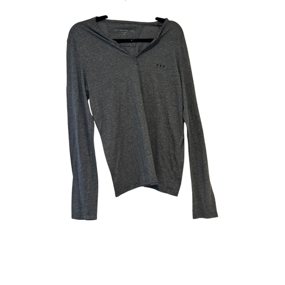 John Varvatos sz M light weight grey long sleeve shirt